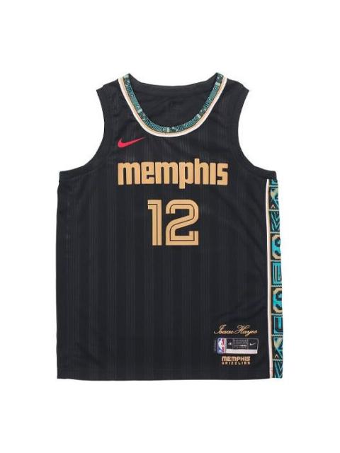 Nike NBA x Ja Morant Memphis City Edition Basketball Jersey 'Black Yellow' CN1739-010