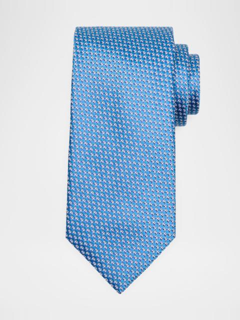 Men & apos;s Geometric-Woven Jacquard Silk Tie
