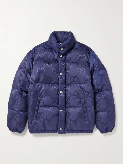 Logo-Jacquard Quilted Shell Down Jacket