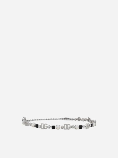 Belt with rhinestones and DG logo