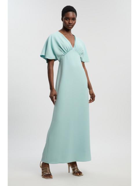 Petite Soft Tailored Waterfall Sleeve Maxi Dress