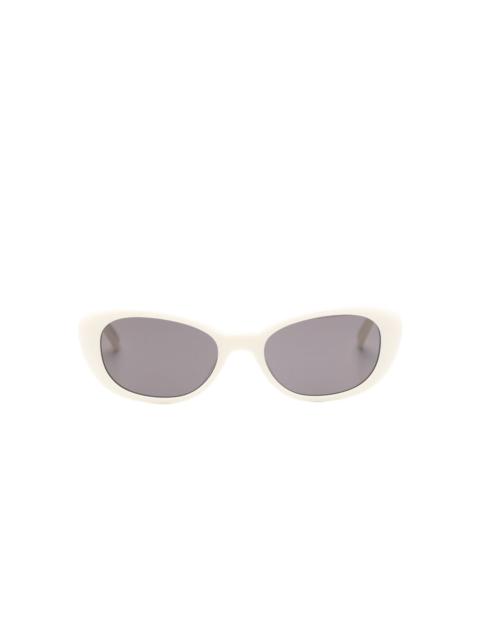 oval-frame sunglasses