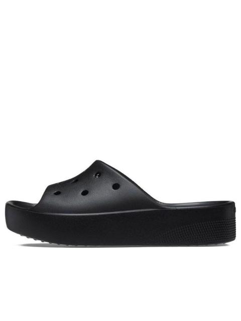 (WMNS) Crocs Platform Slide Crocs 'Black' 208180-001