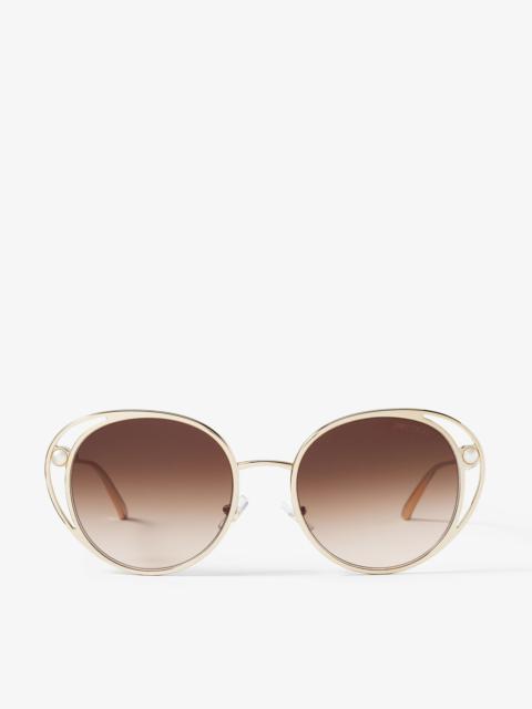Angela
Pale Gold Oval Sunglasses