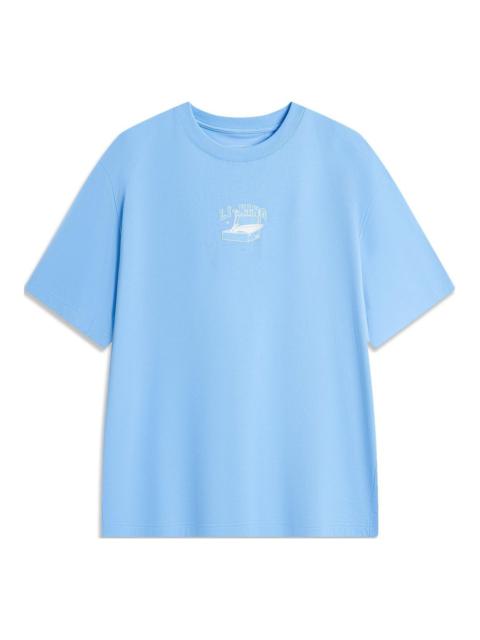 Li-Ning Cartoon Graphic T-shirt 'Light Blue' AHSU541-4