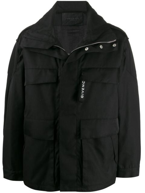 hooded rain jacket