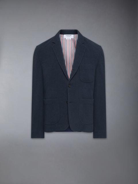 WOOL SILK PIQUE SACK JACKET