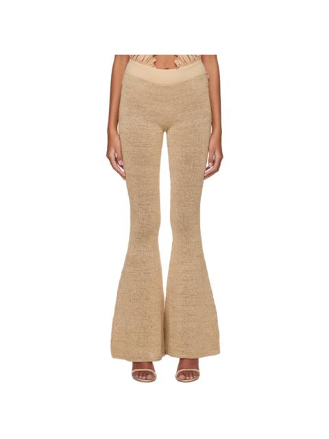 Beige Flared Trousers