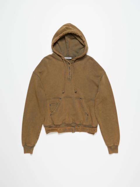Hoodie blurred logo - Mud Brown