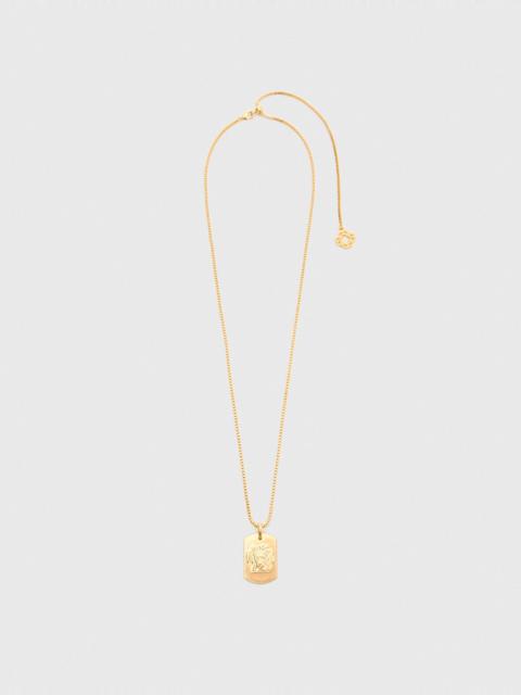 Zodiac sign plaque necklace