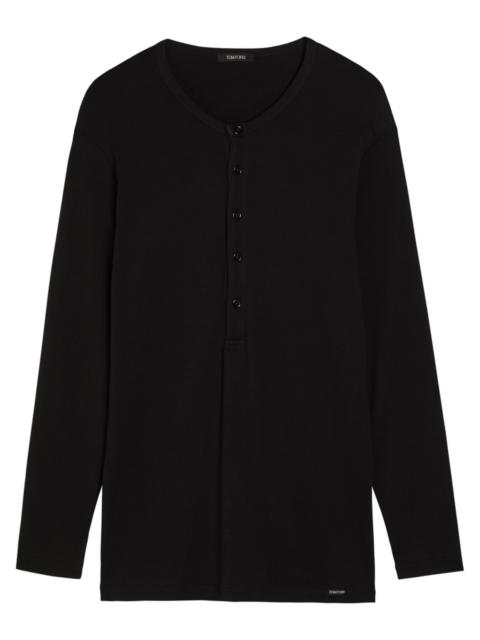 Tom Ford Henley Stretch-cotton top