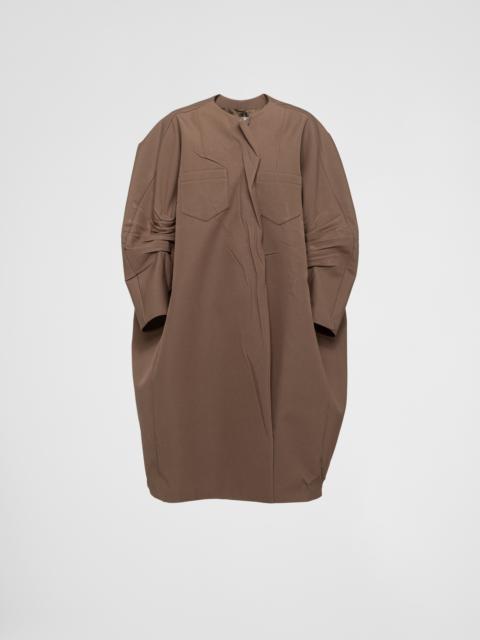 Single-breasted gabardine coat