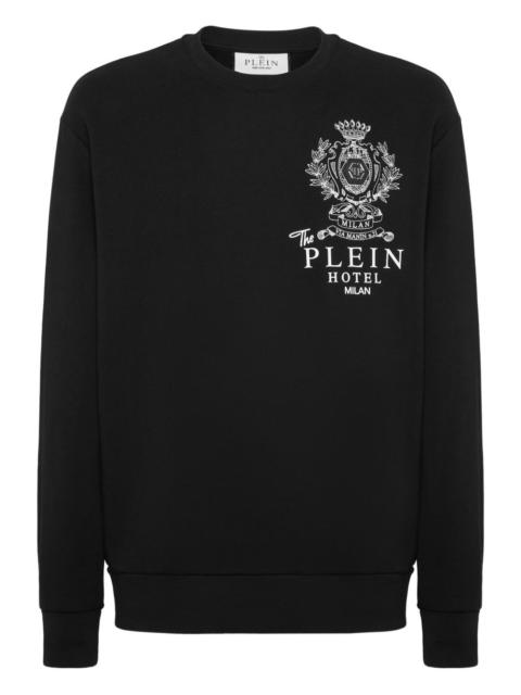 Plein Hotel crest-embellished sweatshirt