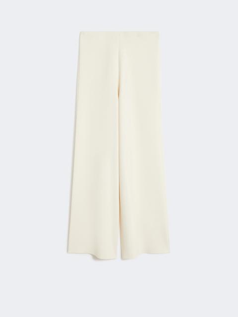 Viscose crêpe knit trousers - IVORY