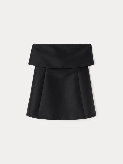 Foldover evening top black