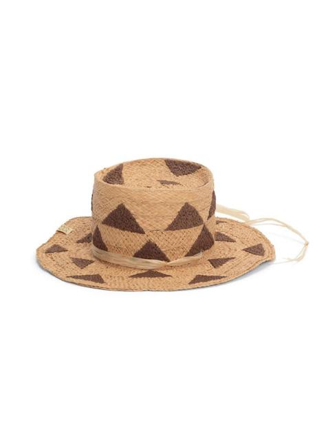 RAFFIA BOATER HAT W