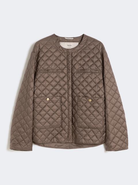 Water-repellent canvas padded jacket - HAZELNUT BROWN