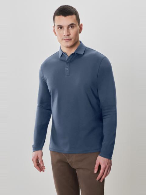The Barakett Long Sleeve Herringbone Polo