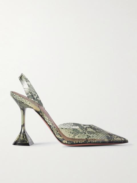 Holli Snake-effect Pvc Slingback Pumps