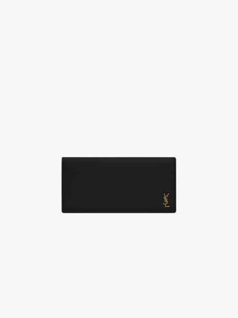 TINY CASSANDRE FLAT WALLET IN GRAINED LEATHER