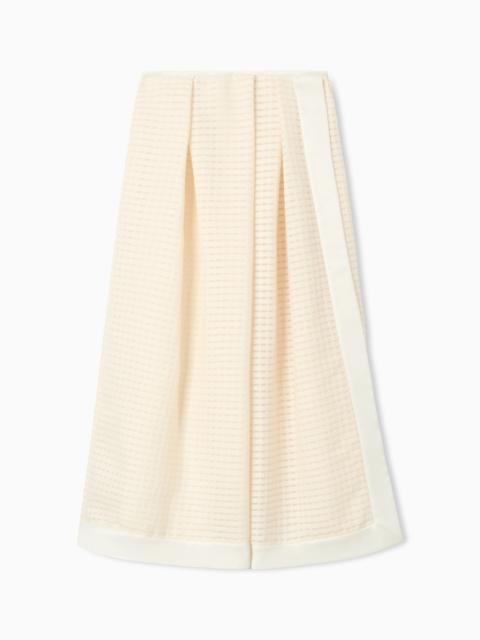 3D VICHY JACQUARD SKIRT