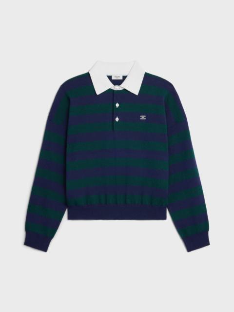 polo sweater IN striped wool
