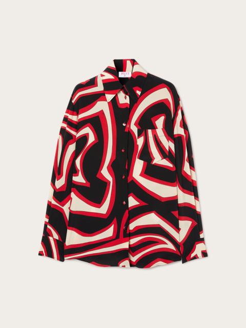LABIRINTO PRINT SILK TWILL SHIRT