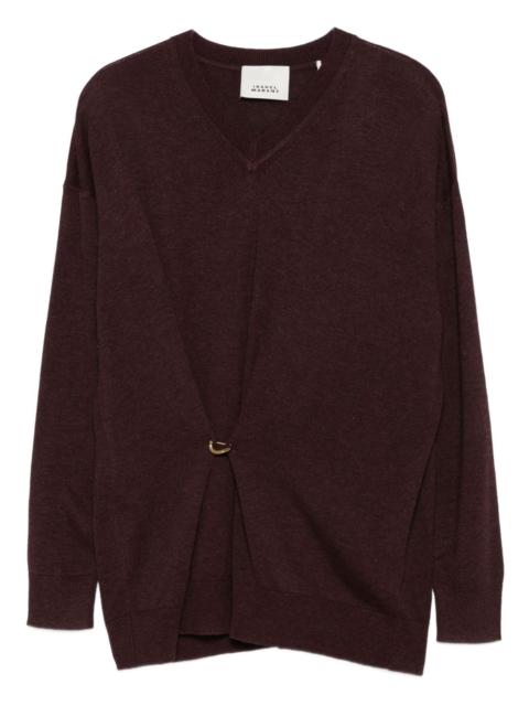 Chiraz V-neck ring-detail sweater