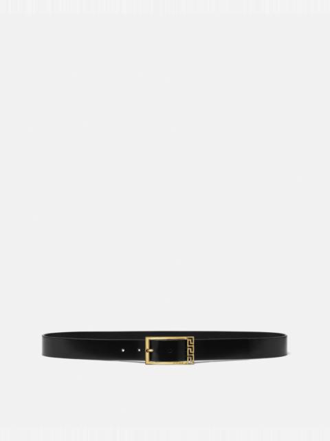 Greca Leather Belt 3 cm