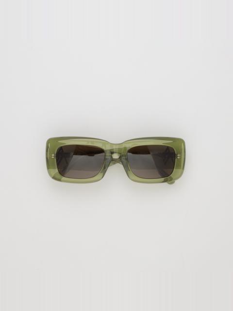 Marfa Rectangular Sunglasses in Green