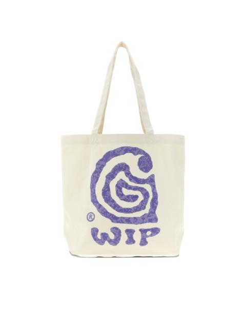 graphic-print tote bag
