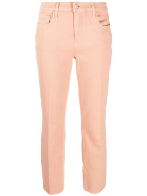 low-waist cropped jeans