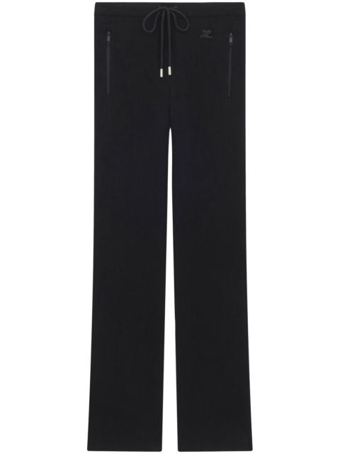 iconique rib knit trousers