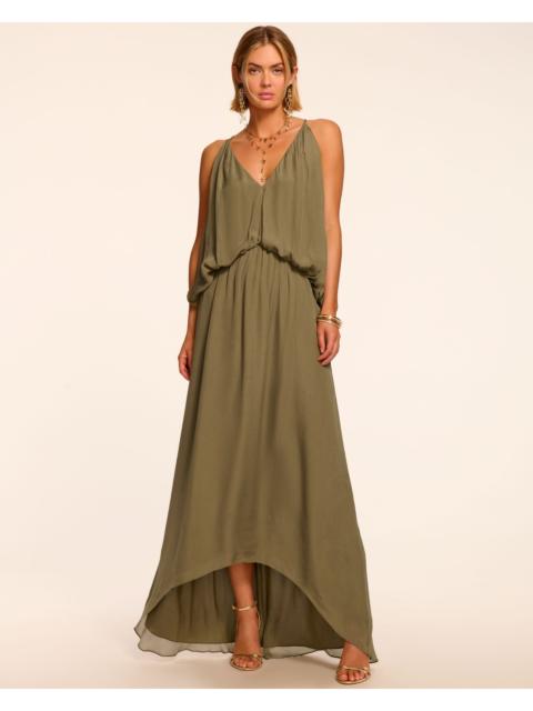Ambar Draped V-Neck Maxi Dress