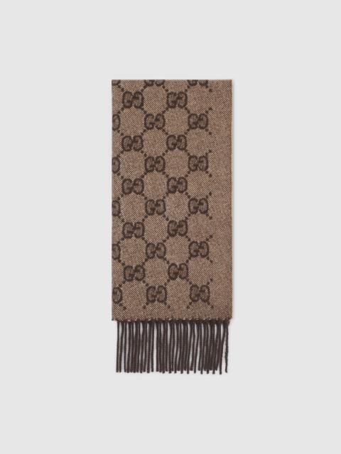 GG cashmere lamé scarf