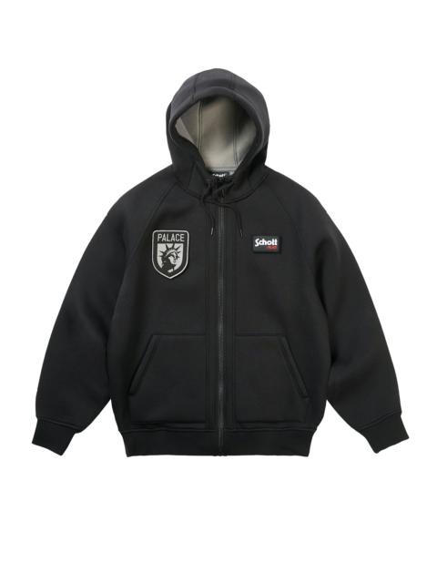 PALACE SCHOTT BONDED FLEECE HOOD BLACK