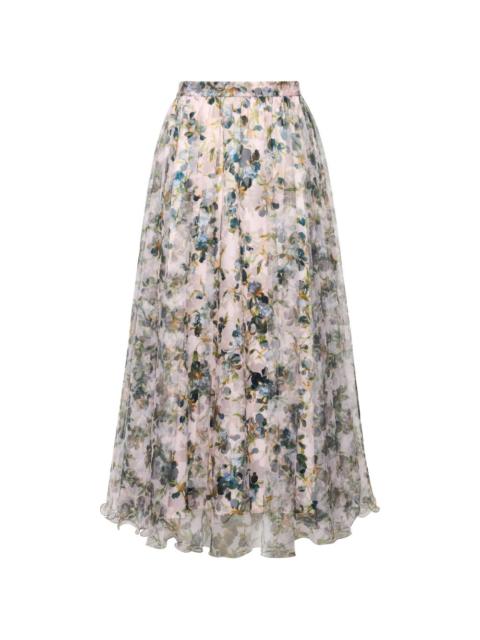 Sofia floral midi skirt