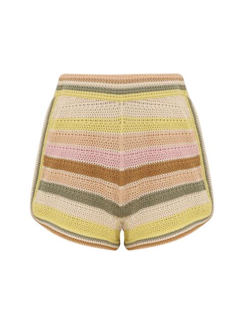 INDRA STRIPE CROCHET SHORT