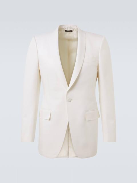 Wool and silk suit jacket