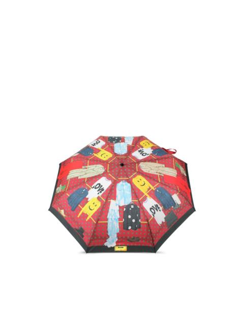 graphic-print umbrella