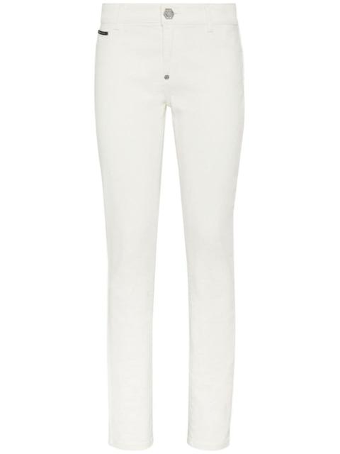 logo-patch skinny jeans