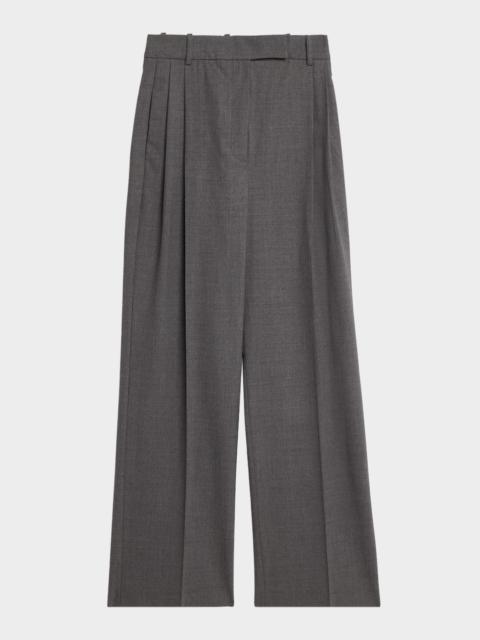 High-Rise Wool Trousers