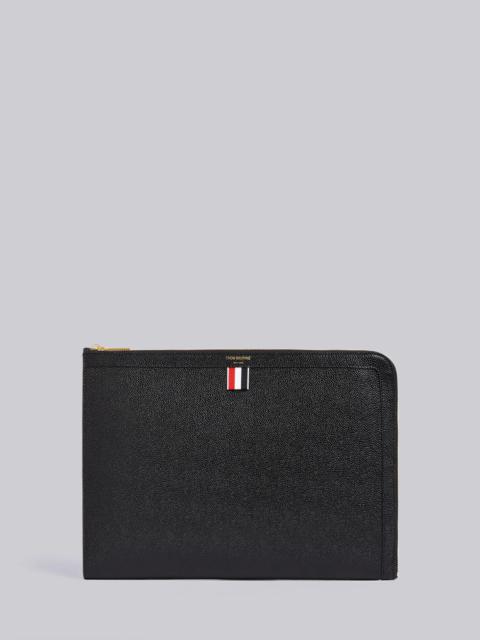 Pebbled Leather Document Gusset Folio