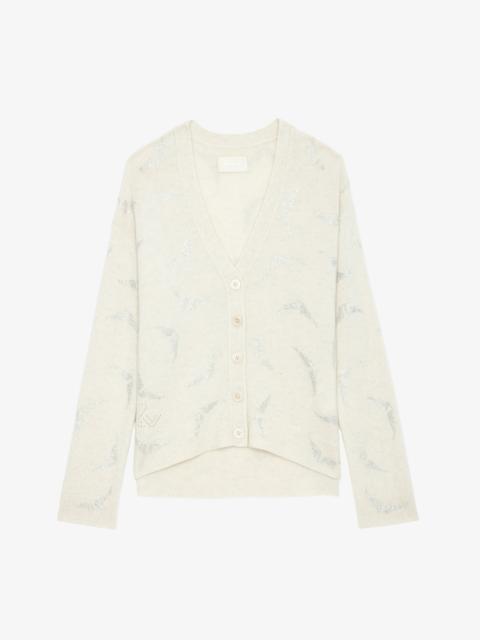 Mirka Diamanté Wings Cashmere Cardigan