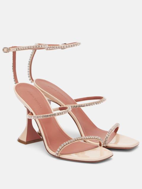 Gilda embellished patent leather sandals