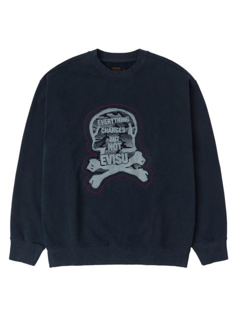 "Back to Bone" and Skull Print Fashion Fit Sweatshirt