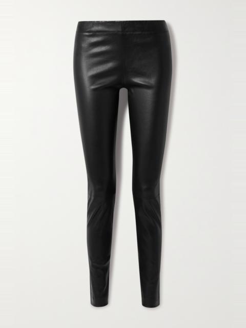 Moto stretch-leather leggings