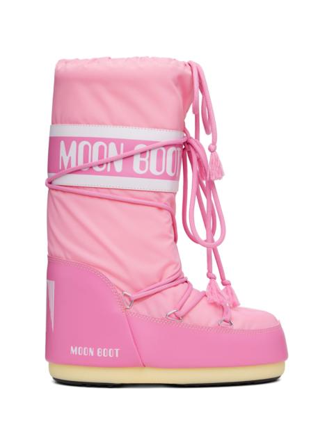 Pink Icon Nylon Boots