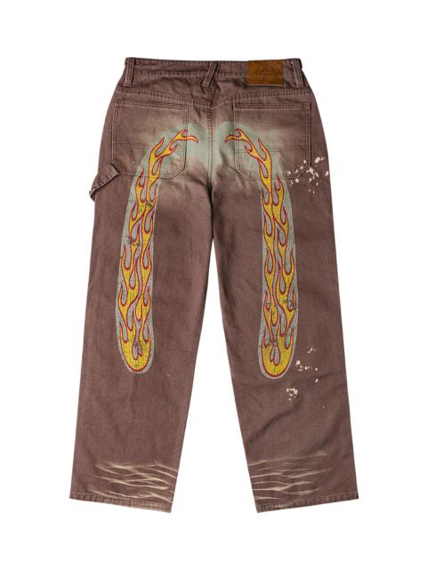 Heavy Washed And Distressed Daicock Jeans