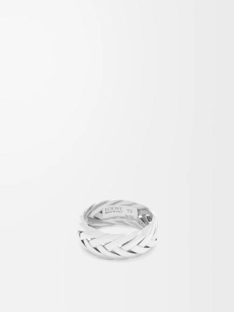 Braided ring in sterling silver